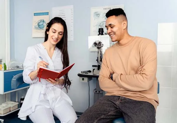 Doctor talking to a patient