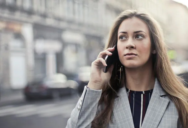 woman on phone